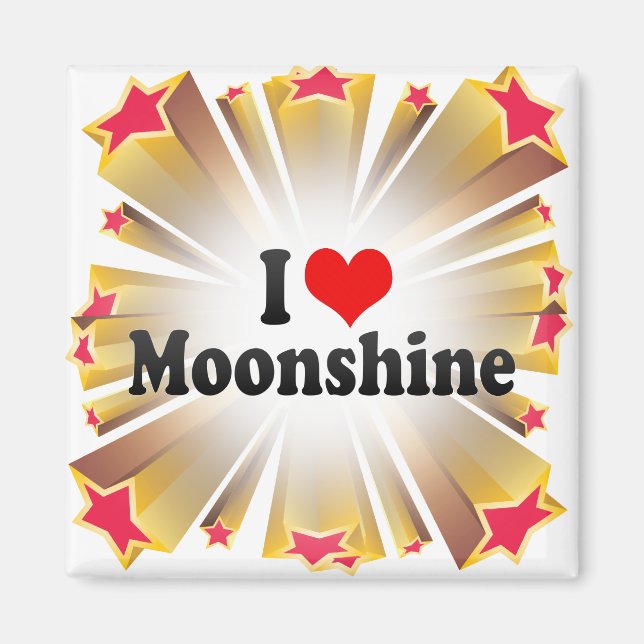 I Kärlek Moonshine Magnet (Framsidan)