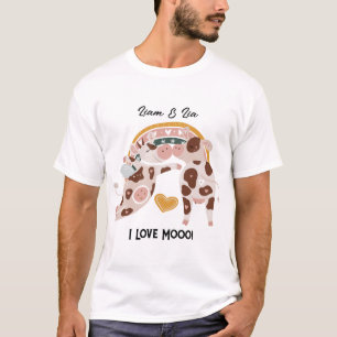 I Kärlek Mooo Cute Cow Cow, tillskansad gåva till  T Shirt
