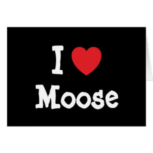 I kärlek Moose anpassningsbar personlig Hälsningskort
