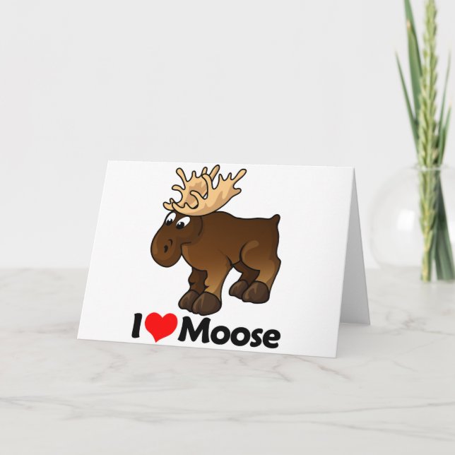 I Kärlek Moose Kort (Framsida)