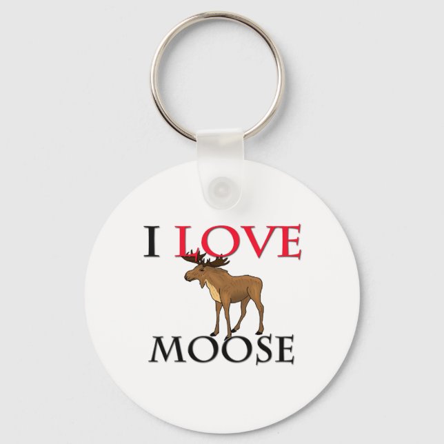 I Kärlek Moose Nyckelring (Framsida)