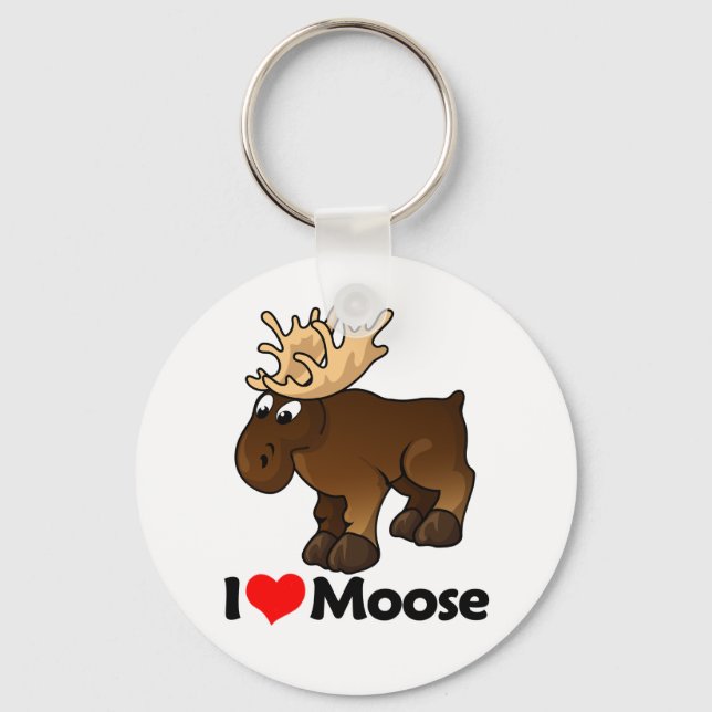 I Kärlek Moose Nyckelring (Framsida)