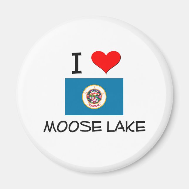 I Kärlek Moose Sjö Minnesota Magnet (Framsidan)