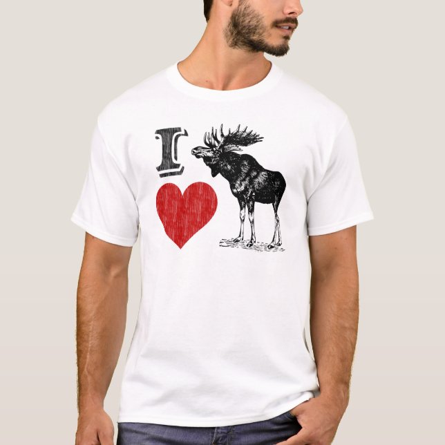 I Kärlek Moose T-shirt (Framsida)