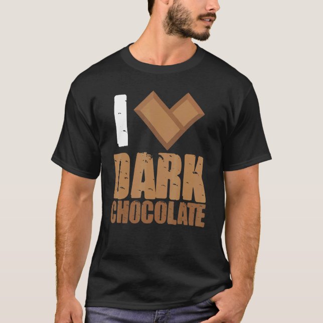 I Kärlek Mörk Chocolate Pub Pub Cocoa Mjölk Baking T Shirt (Framsida)