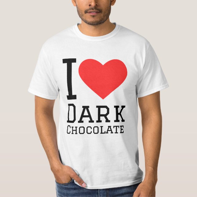 I kärlek mörk choklad t shirt (Framsida)