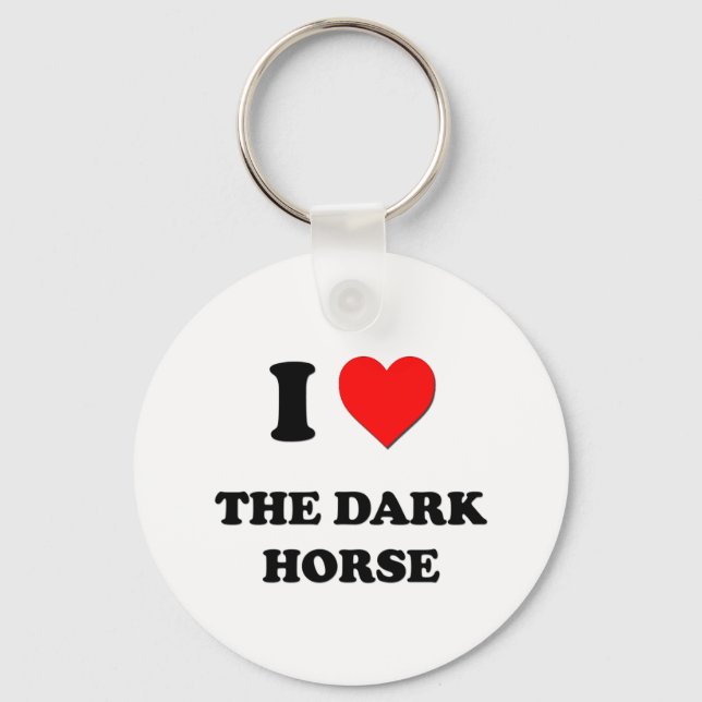 I Kärlek Mörk Horse Nyckelring (Framsida)