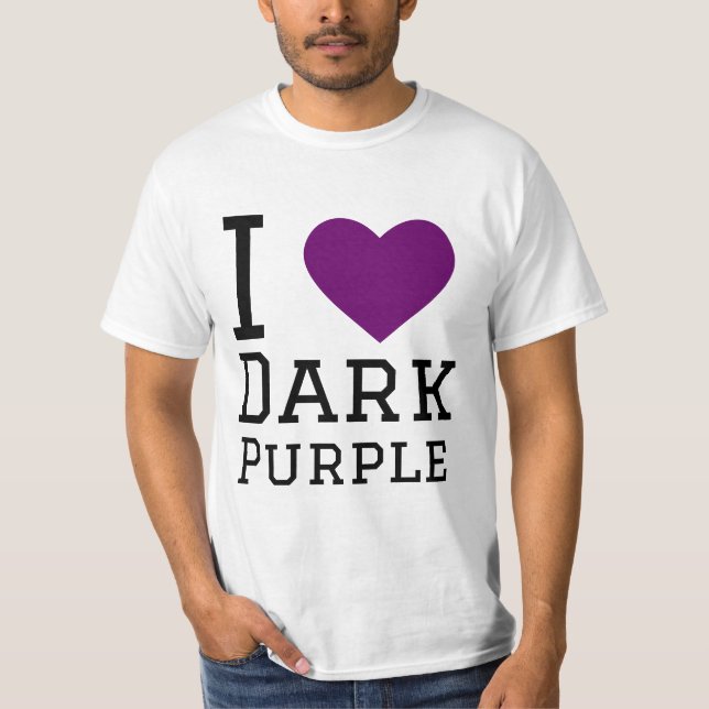 I KÄRLEK MÖRK LILA T SHIRT (Framsida)
