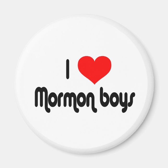 I Kärlek Mormon Boys Magnet (Framsidan)
