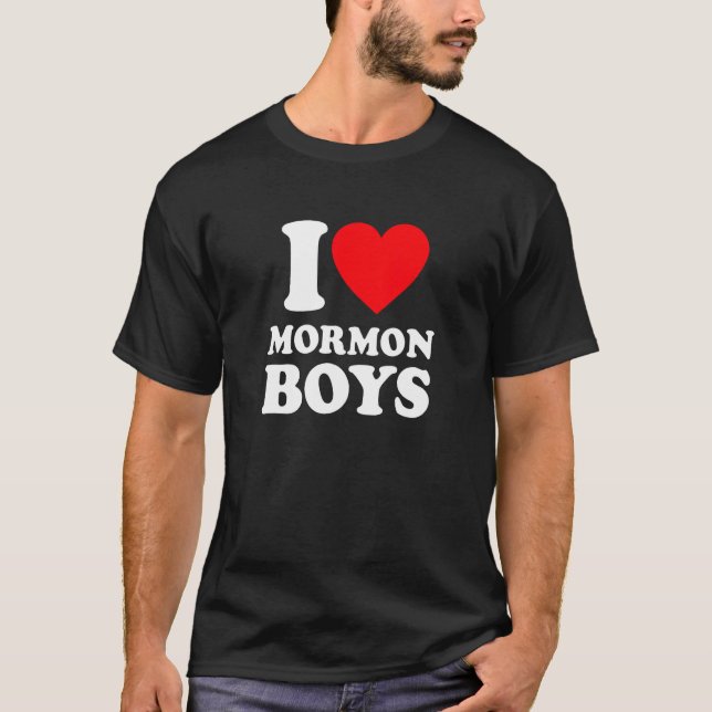 I Kärlek Mormon Boys Shirt T Shirt (Framsida)