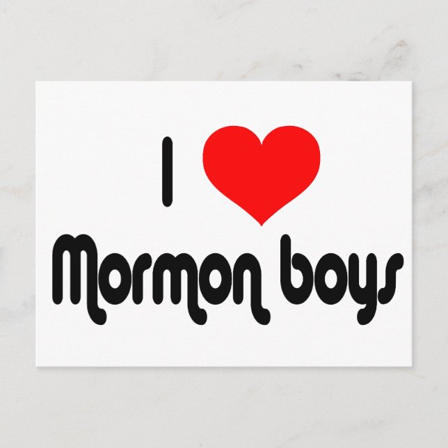 I Kärlek Mormon Boys Vykort (Framsida)