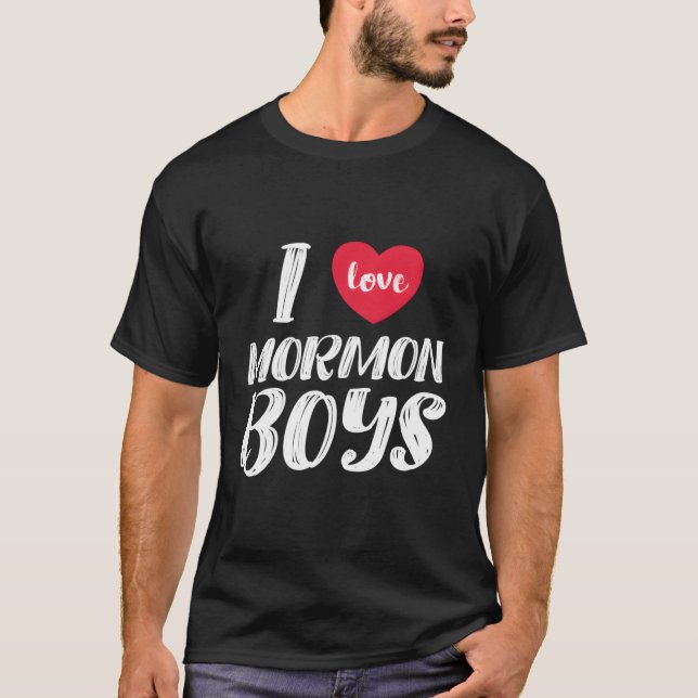 I Kärlek Mormon Han Lds T Shirt (Framsida)