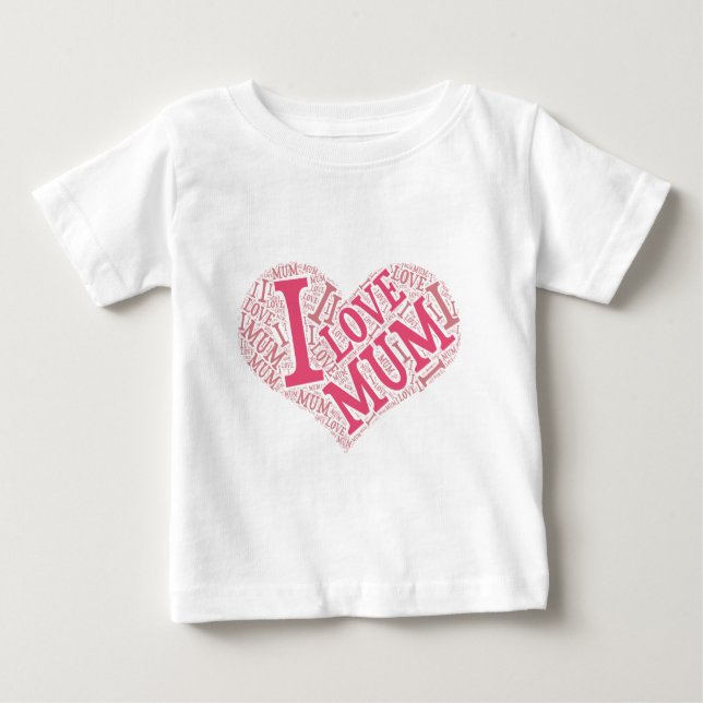I kärlek Morsa Infant T-Shirt-Lodrät Tee (Framsida)