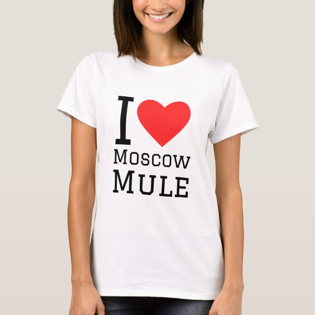 I kärlek Moskva-mule T Shirt (Framsida)