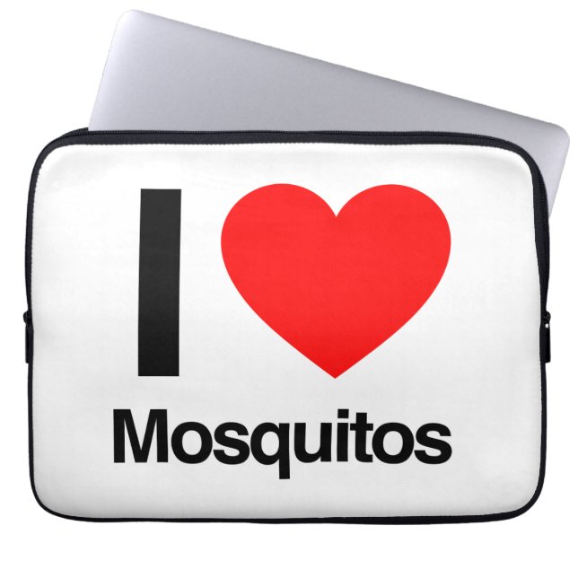 i kärlek mosquitos laptop fodral (Framsidan)