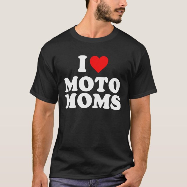 i kärlek moto mammor t shirt (Framsida)