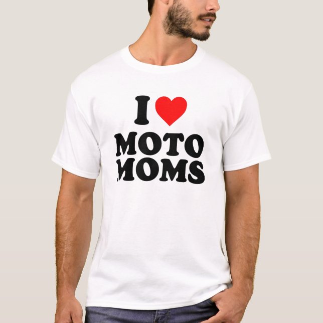 i kärlek moto mammor t shirt (Framsida)