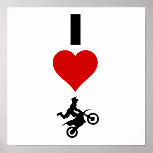 I Kärlek Motocross (Lodrät) Poster