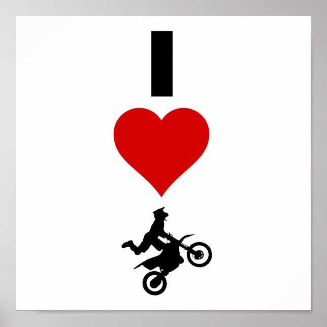 I Kärlek Motocross (Lodrät) Poster (Framsidan)