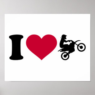 I kärlek Motocross Poster