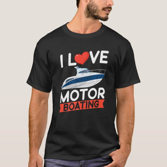 I Kärlek Motorboskapsägare, kapten Power Spe T Shirt (Framsida)