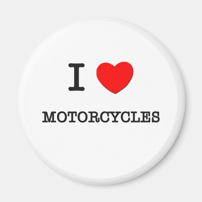 I KÄRLEK MOTORCYKLAR MAGNET (Framsidan)