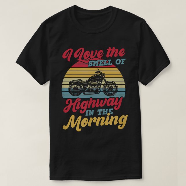 I Kärlek, motorvägen på morgonen T Shirt (Design framsida)