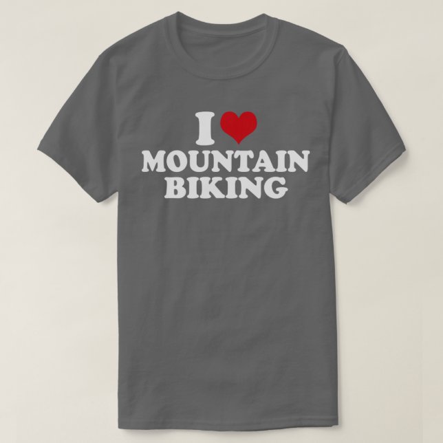 I Kärlek Mountain Biking MTB Downhill1 T Shirt (Design framsida)