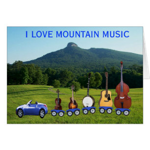 I KÄRLEK MOUNTAIN MUSIC-KORT HÄLSNINGSKORT