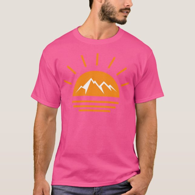 I Kärlek Mountas Sunset 3 Active T Shirt (Framsida)