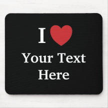 I Kärlek Mousepad Personalizable Add text (2 linje