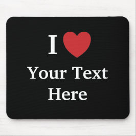 I Kärlek Mousepad Personalizable Add text (2 linje Musmatta