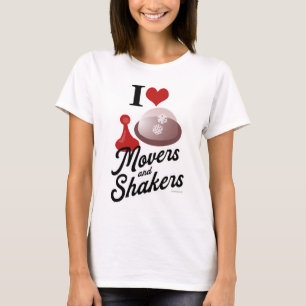 I Kärlek Movers and Shakers Roligt Board Gamer Mot T Shirt