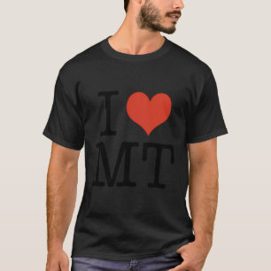 I Kärlek Mt Montana Usa American T Shirt