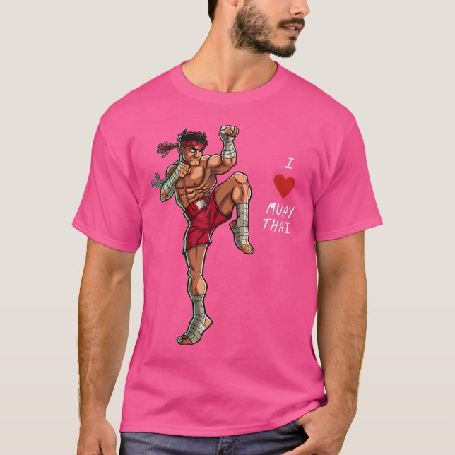 I Kärlek Muay Thai för T Shirt (Framsida)