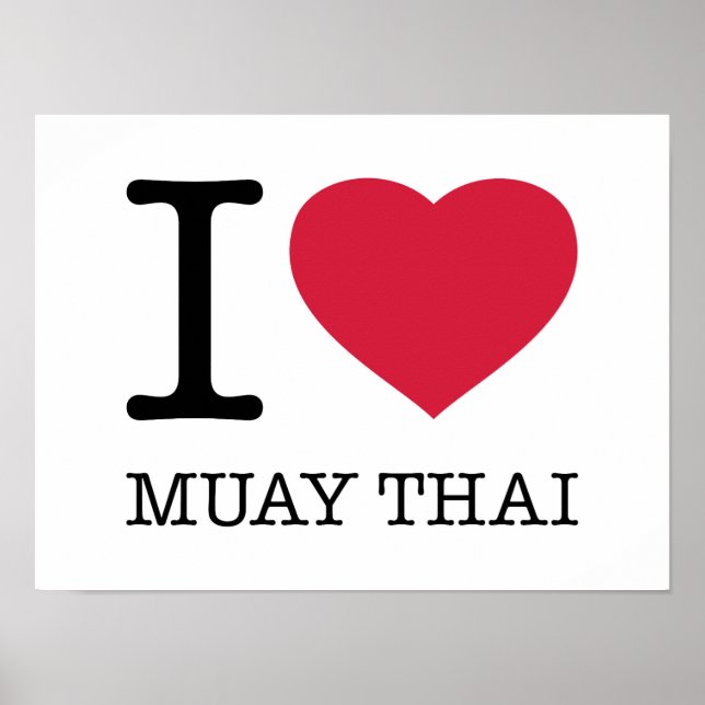 I KÄRLEK MUAY THAI POSTER (Framsidan)