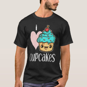 I Kärlek Muffins Gif for Bakers Cute Cupcoa T Shirt