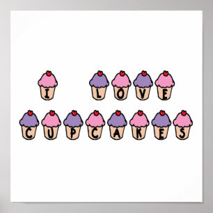 I KÄRLEK MUFFINS POSTER