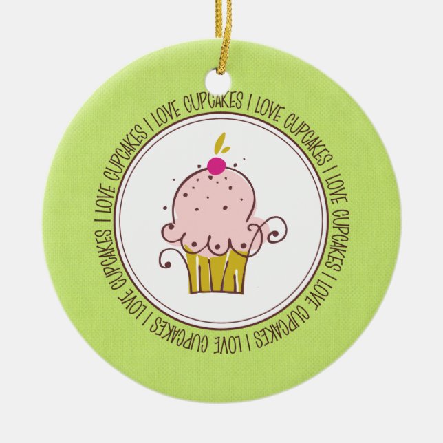 I Kärlek Muffinsar Keramiska julprydnader Julgransprydnad Keramik (Framsidan)