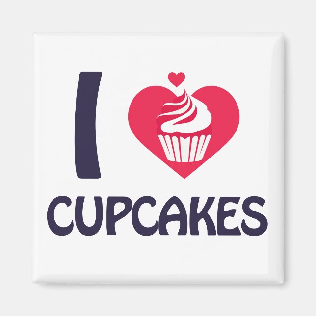 I kärlek Muffinss T-Shirt Magnet (Framsidan)