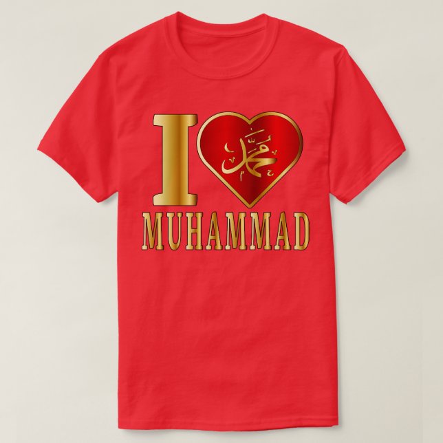 I Kärlek Muhammad T Shirt (Design framsida)