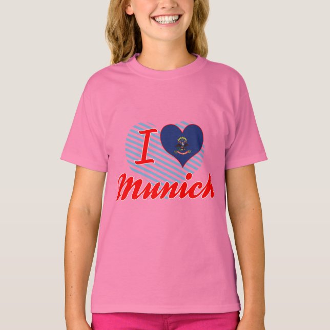 I Kärlek München, North Dakota T-shirt (Framsida)