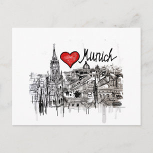 I kärlek München Vykort