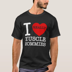 I Kärlek Muscle Mommies Roligt Heart Musse Mamma M T Shirt
