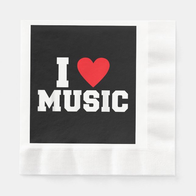 I kärlek Music Älskare Pappersservett (Framsidan)