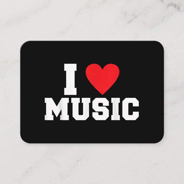 I kärlek Music Älskare Visitkort (Framsida)