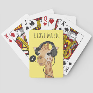 I Kärlek Music Giraffe Casinokort