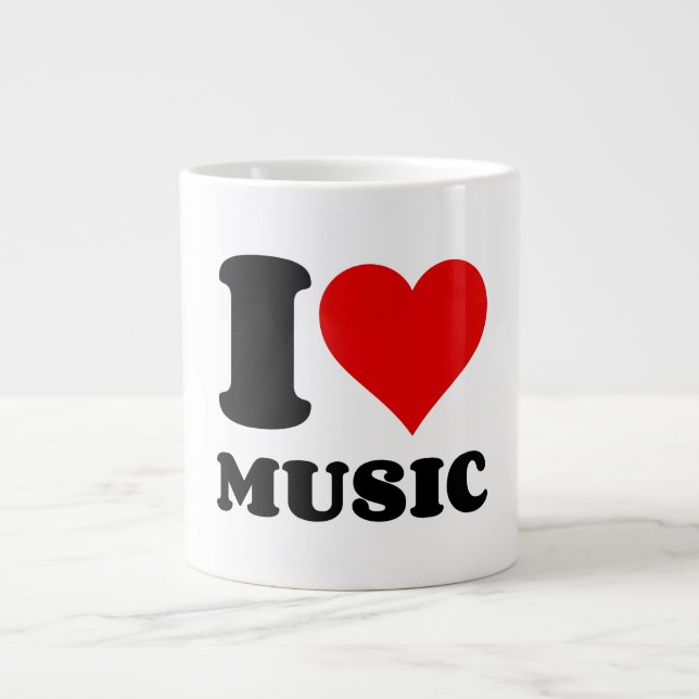 I KÄRLEK MUSIC JUMBO MUGG (Framsidan)
