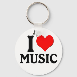I Kärlek Music Keychain Nyckelring