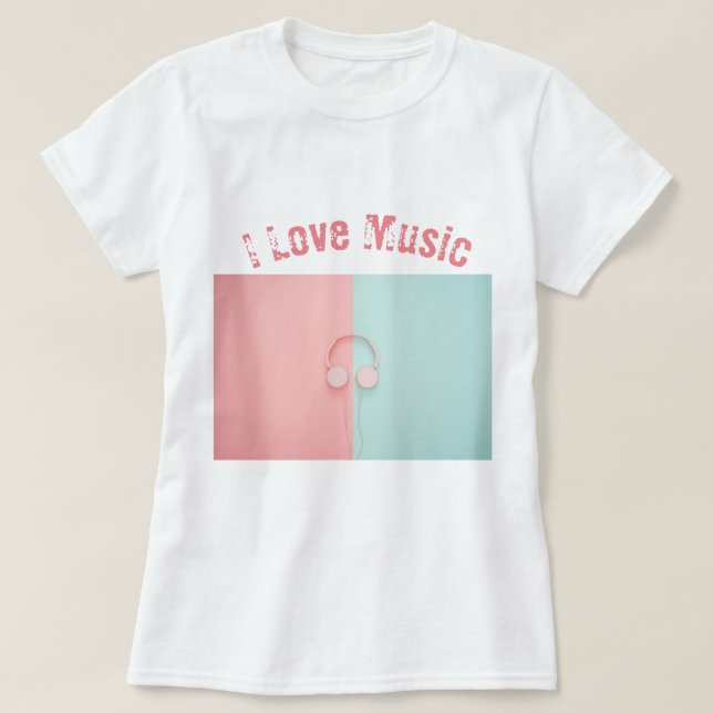 I Kärlek Music T-Shirt (Design framsida)